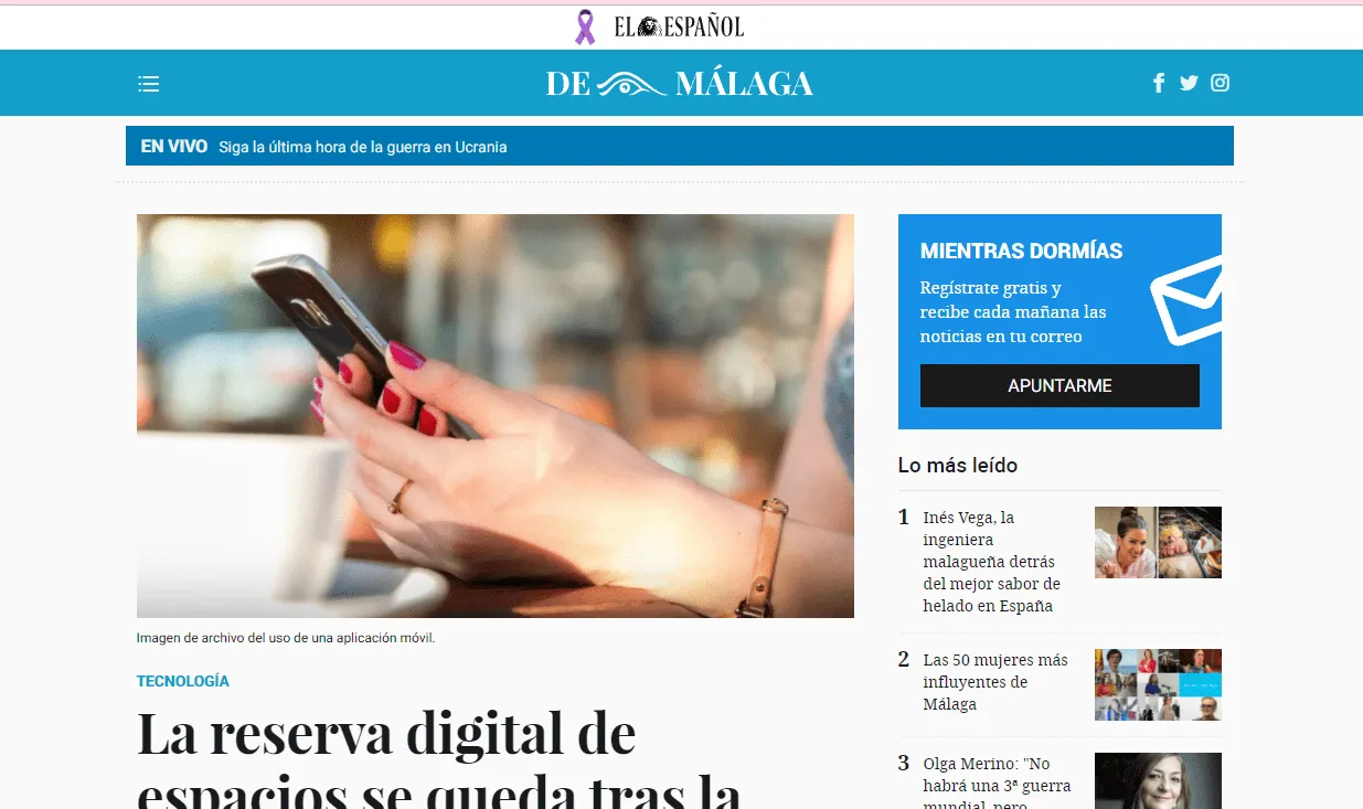 El Español talks about Reservar Zona Común