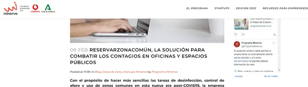 Minerva habla de Reservar Zona Común